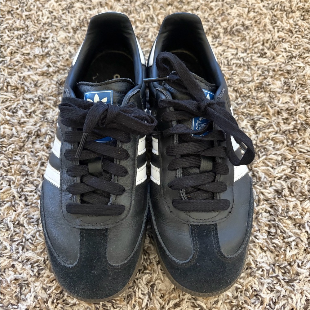 Adidas Classic Black Samba Sneakers with White Stripes